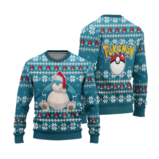 Cozy Snorlax Christmas Sweater - Festive Pokémon Holiday Knit Jumper - Image 3
