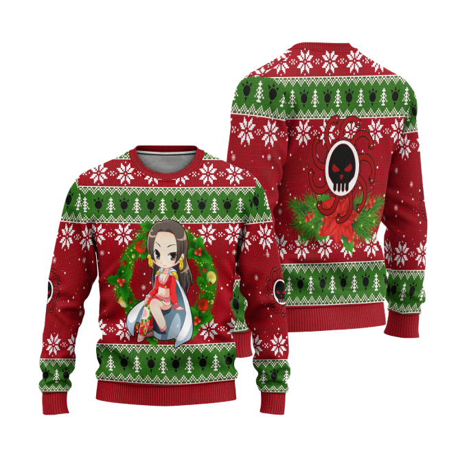 Boa Hancock One Piece Anime Ugly Christmas Sweater Xmas Gift - Image 3