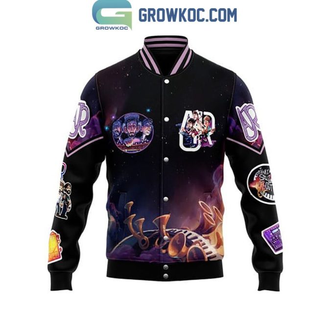 Cosmic Art Varsity Jacket – Bold Galaxy Design With Unique Character Graphics - Image 2