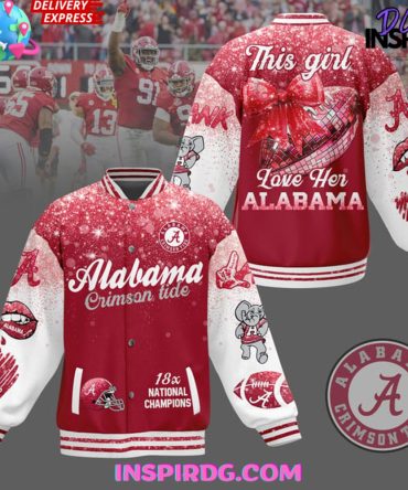 Alabama Crimson Tide Love Her Baseball Jacket