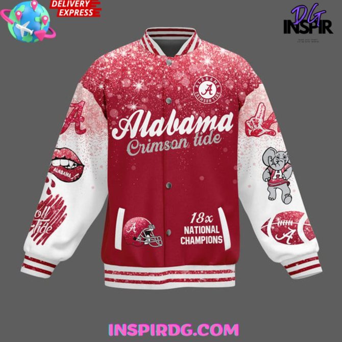 Alabama Crimson Tide Love Her Baseball Jacket - Image 2