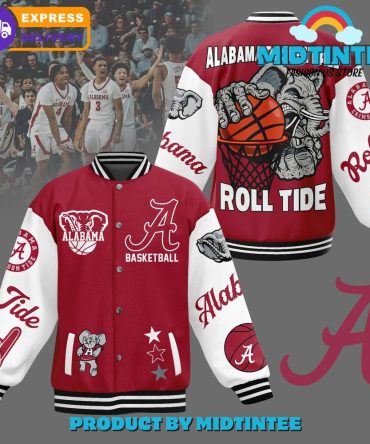 Alabama Crimson Tide Varsity Jacket - Basketball Fan Essential, Fast Shipping!