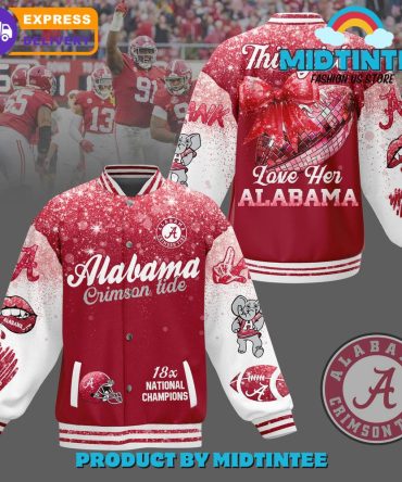 Alabama Crimson Tide Varsity Jacket - Stylish 18X National Champions Design For Fans