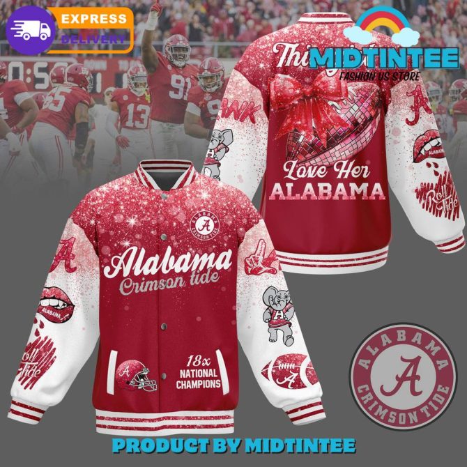 Alabama Crimson Tide Varsity Jacket - Stylish 18X National Champions Design For Fans