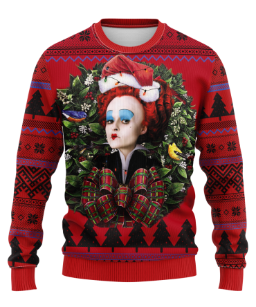 Alice In Wonderland Red Queen Noel Mc Ugly Christmas Sweater Thanksgiving Gift