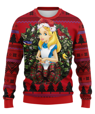 Alice In Wonderland Noel Mc Ugly Christmas Sweater Thanksgiving Gift