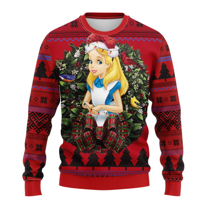 Alice In Wonderland Noel Mc Ugly Christmas Sweater Thanksgiving Gift