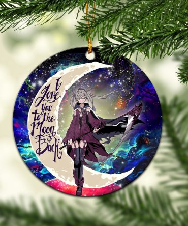 Anime Girl Soul Eate Love You To The Moon Galaxy Ceramic Circle Ornament Perfect Gift For Christmas Holiday