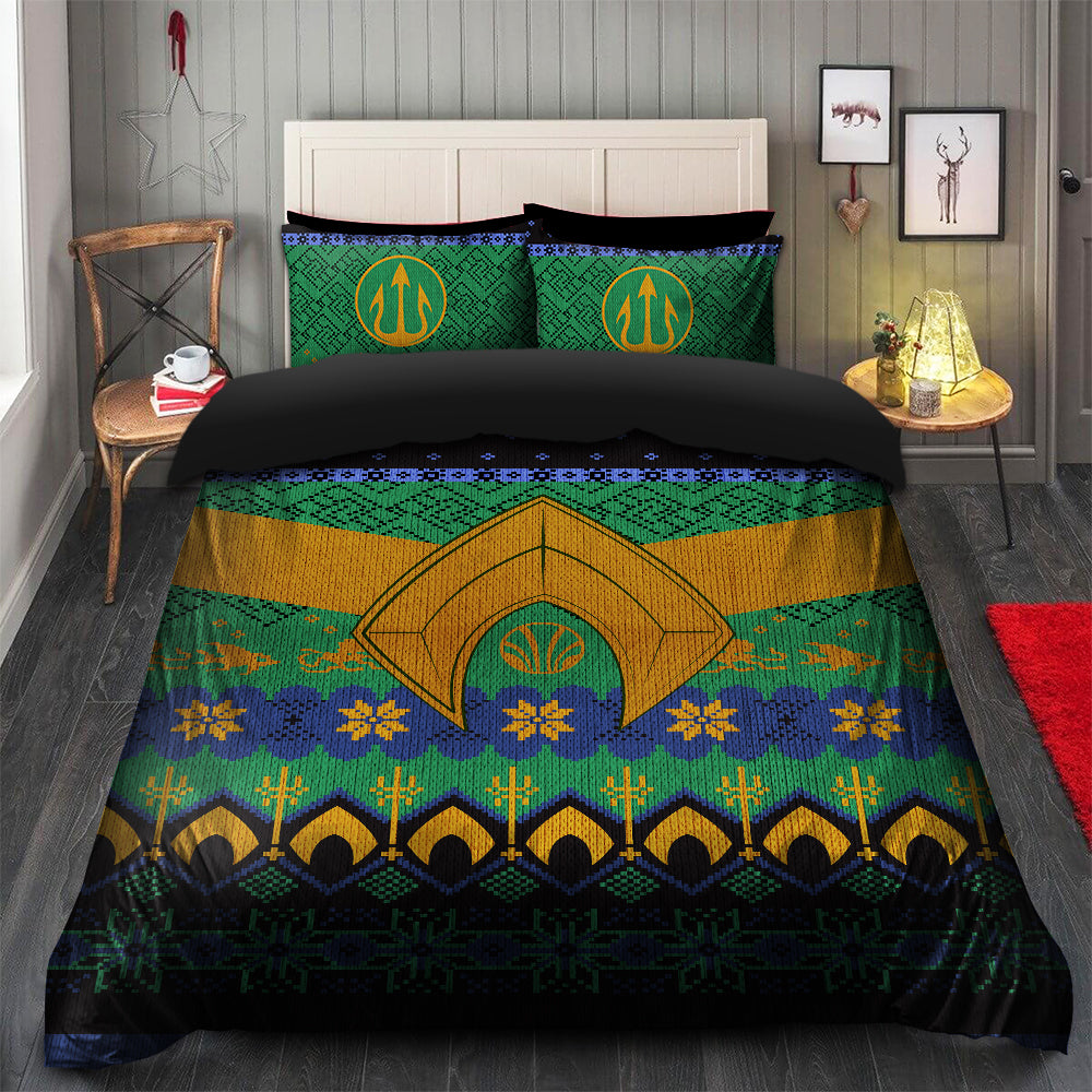 Aquaman Christmas Bedding Set Duvet Cover And 2 Pillowcases
