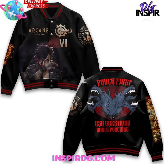 Arcane League Of Legends Vi Special Edition Varsity Jacket - Image 2