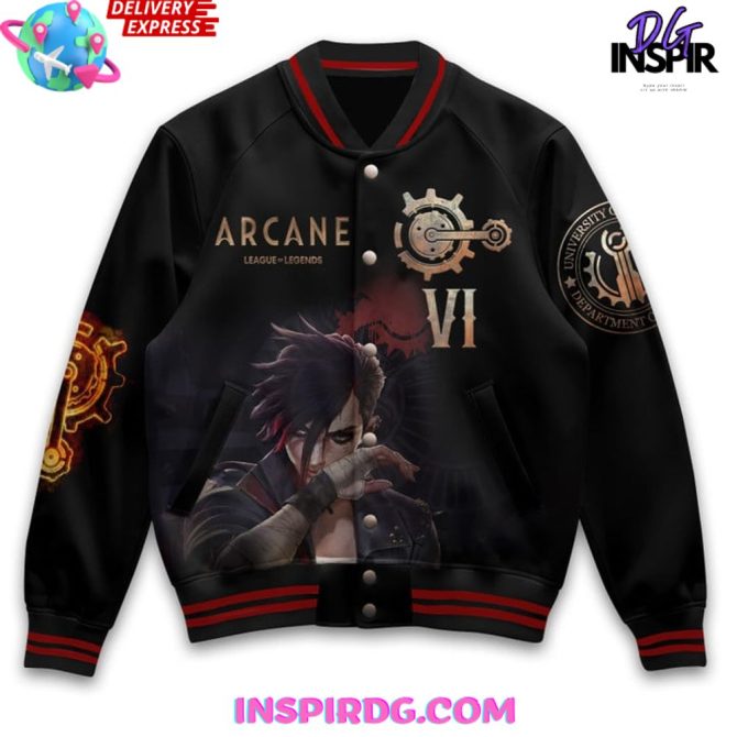 Arcane League Of Legends Vi Special Edition Varsity Jacket - Image 3