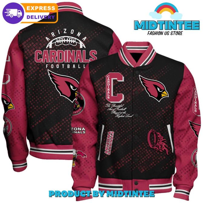 Arizona Cardinals 2024 Nfl Pattern Baseball Jacket