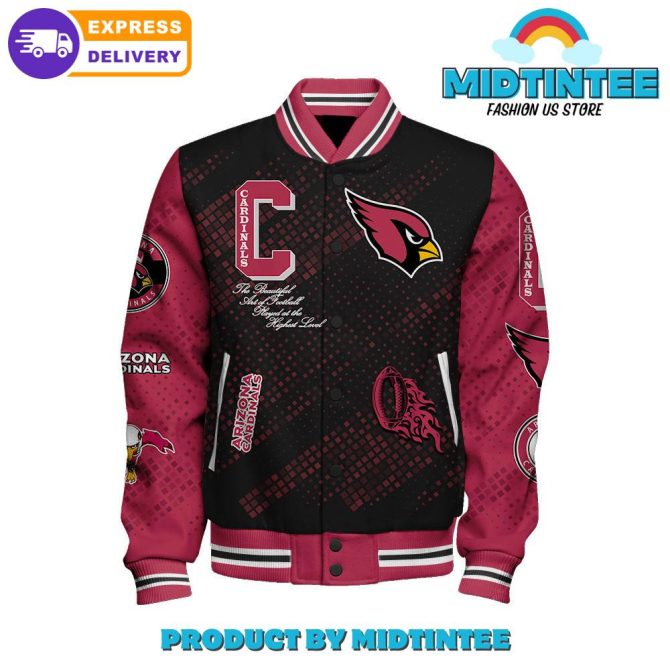 Arizona Cardinals 2024 Nfl Pattern Baseball Jacket - Image 2