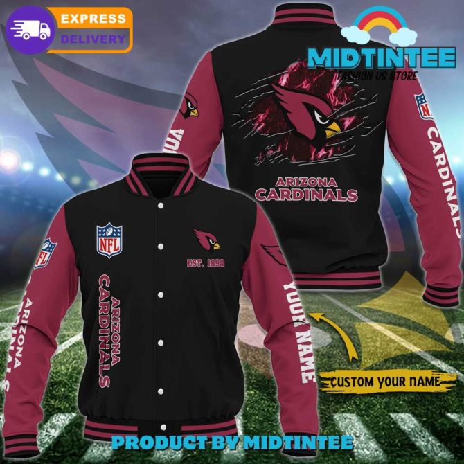Custom Arizona Cardinals Varsity Jacket - Personalized Nfl Fan Gear With Fast Delivery