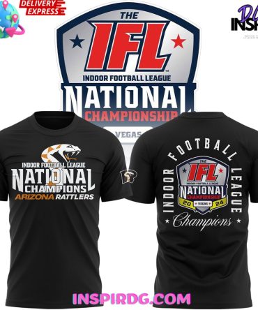 Arizona Rattlers 2024 Ifl National Champions Black T-Shirt