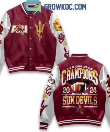 Asu Sun Devils 2024 Champions Varsity Jacket - Celebrate Big 12 Victory In Style!