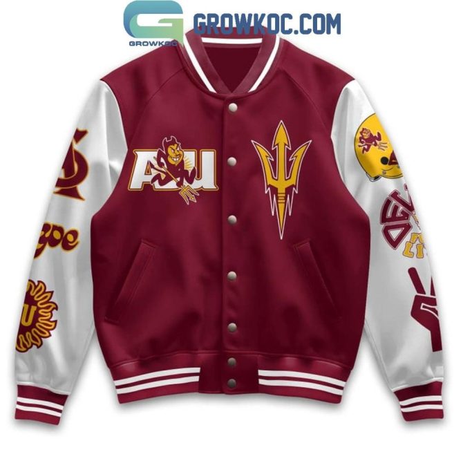 Asu Sun Devils 2024 Champions Varsity Jacket - Celebrate Big 12 Victory In Style! - Image 2
