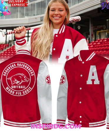 Arkansas Razorbacks Softball Woo Pig Sooie Baseball Jacket