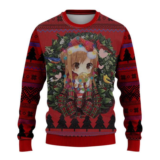 Asuna Sword Art Online Mc Ugly Christmas Sweater Thanksgiving Gift - Image 3