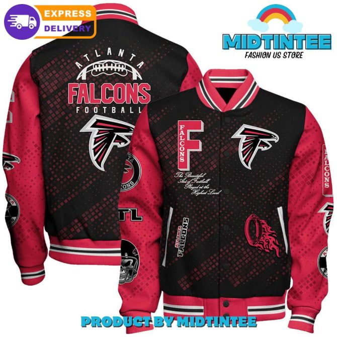 Atlanta Falcons 2024 Nfl Pattern Baseball Jacket