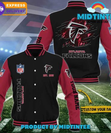Custom Atlanta Falcons Varsity Jacket - Personalized Nfl Fan Gear, Fast Delivery!