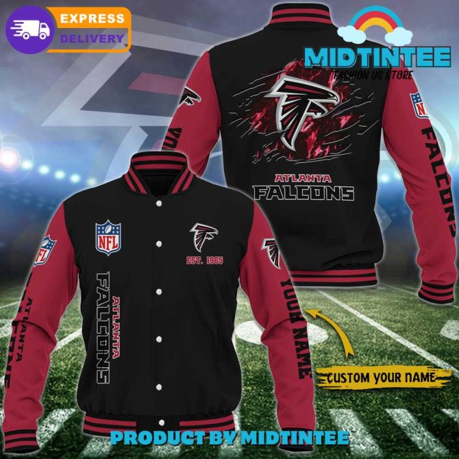 Custom Atlanta Falcons Varsity Jacket - Personalized Nfl Fan Gear, Fast Delivery!