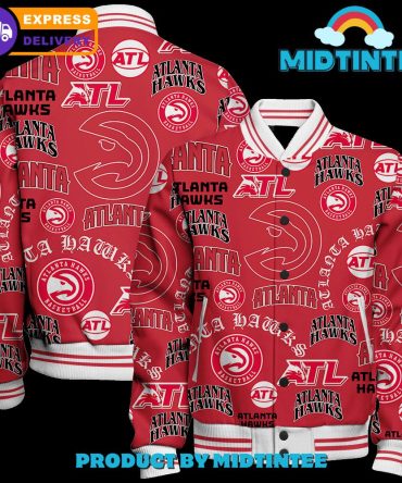 Atlanta Hawks Retro Varsity Jacket - Bold Red Design, Perfect For Fans! Fast Shipping