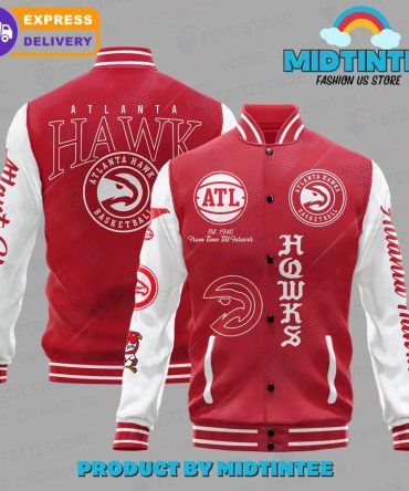 Atlanta Hawks Red Varsity Jacket - Stylish Nba Fan Gear With Free Express Delivery