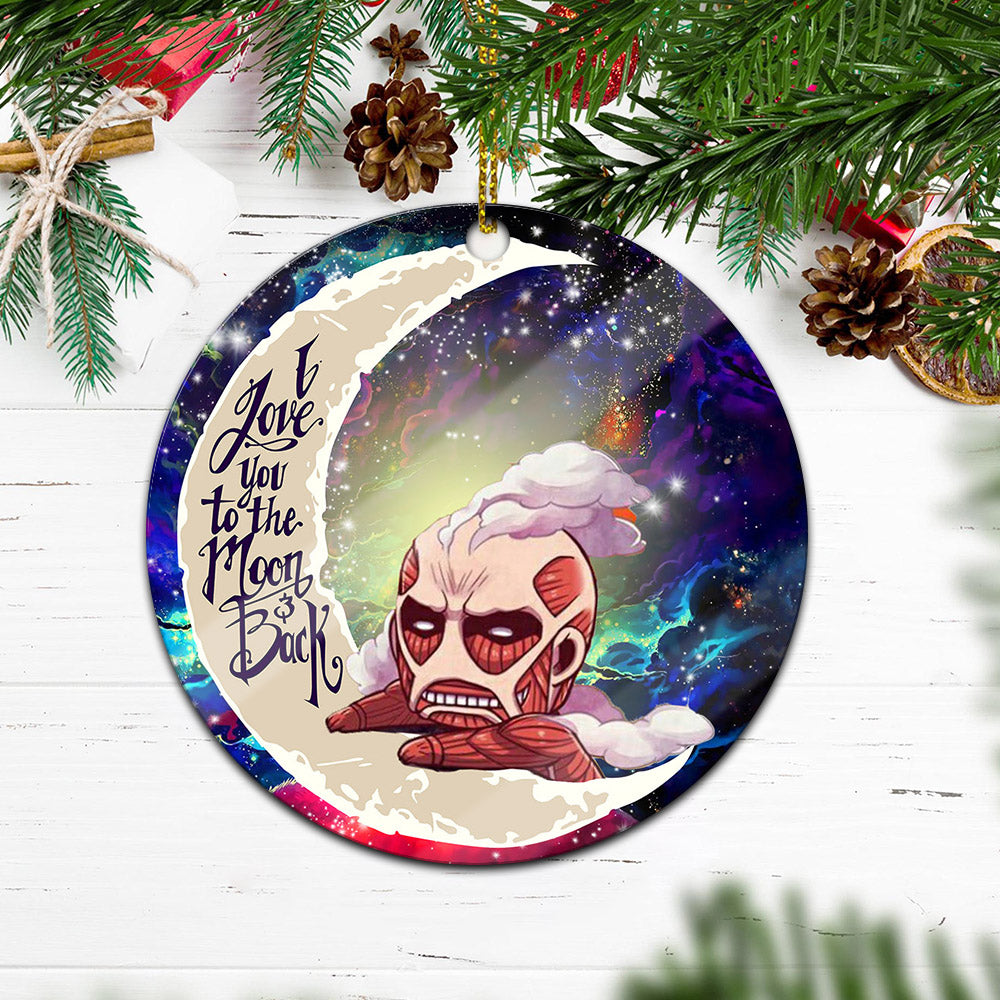 Attack On Titan Love You To The Moon Galaxy Ceramic Circle Ornament Perfect Gift For Christmas Holiday - Image 2