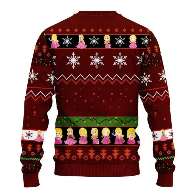 Aurora Ugly Christmas Sweater Red Brown Amazing Gift Idea Thanksgiving Gift - Image 2