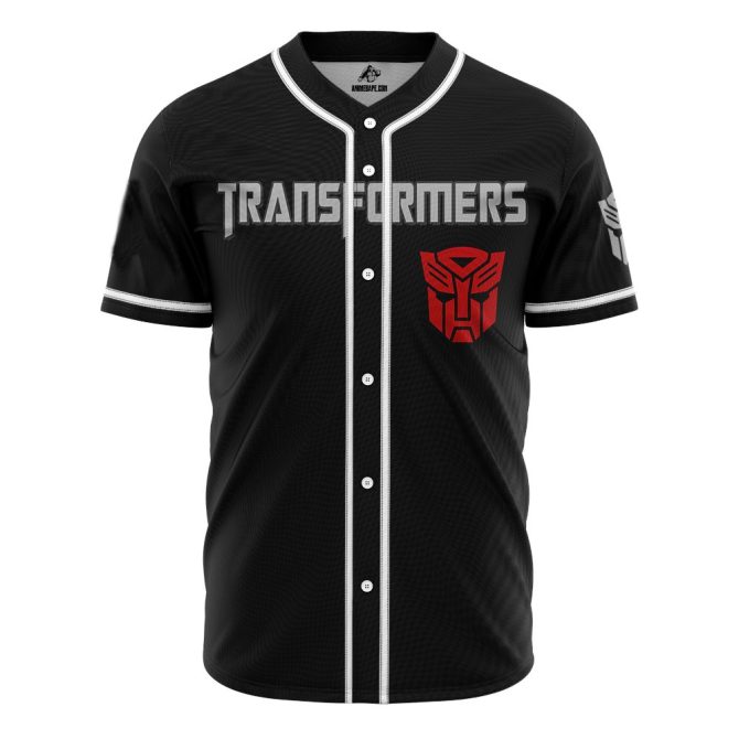Transformers Autobot Baseball Jersey – Stylish Black Fan Apparel For Adults