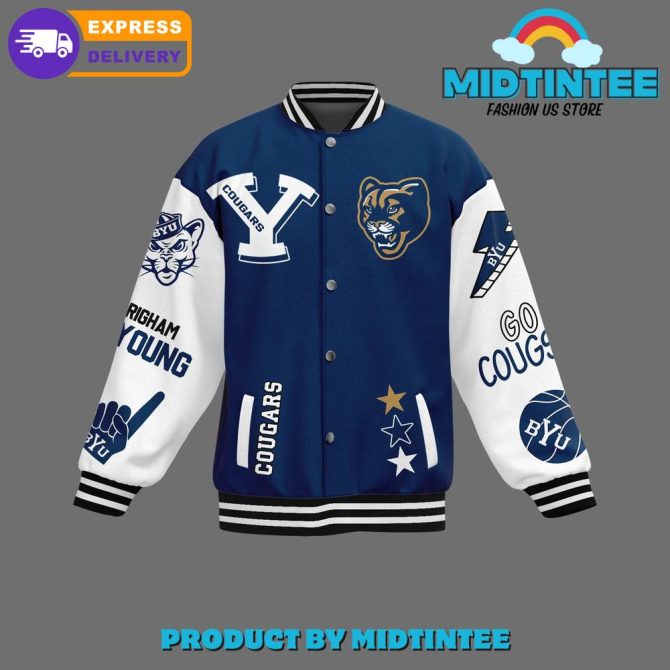 Byu Cougars Varsity Jacket - Retro Style, Fast Delivery, Perfect For Fans! - Image 3