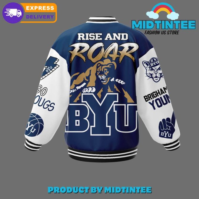 Byu Cougars Varsity Jacket - Retro Style, Fast Delivery, Perfect For Fans! - Image 2