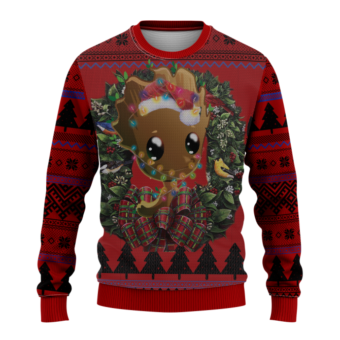 Baby Groot Guardians Of The Galaxy Mc Ugly Christmas Sweater Thanksgiving Gift