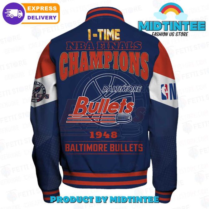 Nba Finals Champions Jacket - Vintage Baltimore Bullets Design , Fast Shipping! - Image 3