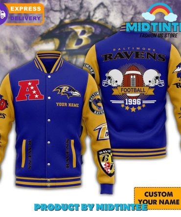 Custom Baltimore Ravens Varsity Jacket - Personalized Name, Fast Shipping, Stylish Fan Gear
