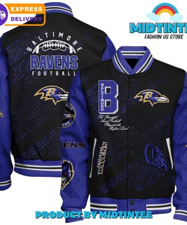 Baltimore Ravens 2024 Nfl Pattern Baseball Jacket