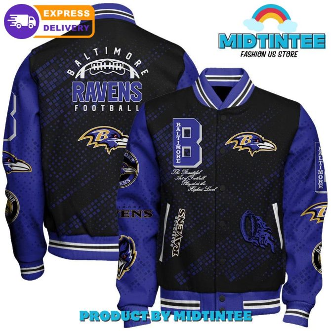 Baltimore Ravens 2024 Nfl Pattern Baseball Jacket