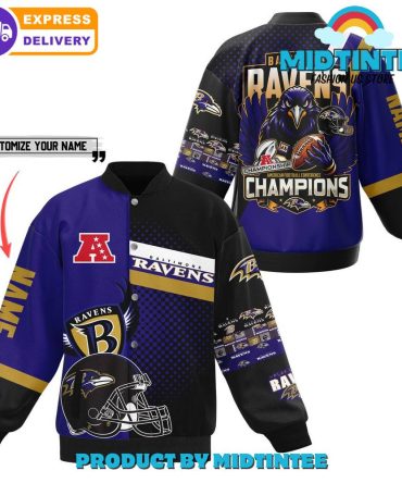 Custom Baltimore Ravens Championship Jacket - Personalized Name - Fast Delivery