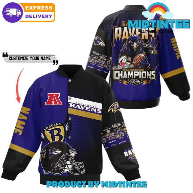 Custom Baltimore Ravens Championship Jacket - Personalized Name - Fast Delivery