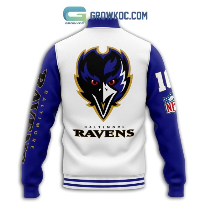 Custom Baltimore Ravens Varsity Jacket - Personalize Your Name & Number - Perfect For Fans! - Image 2