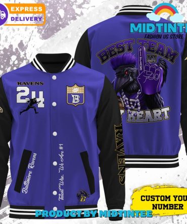 Customizable Ravens Varsity Jacket – Express Delivery – Show Your Team Pride!