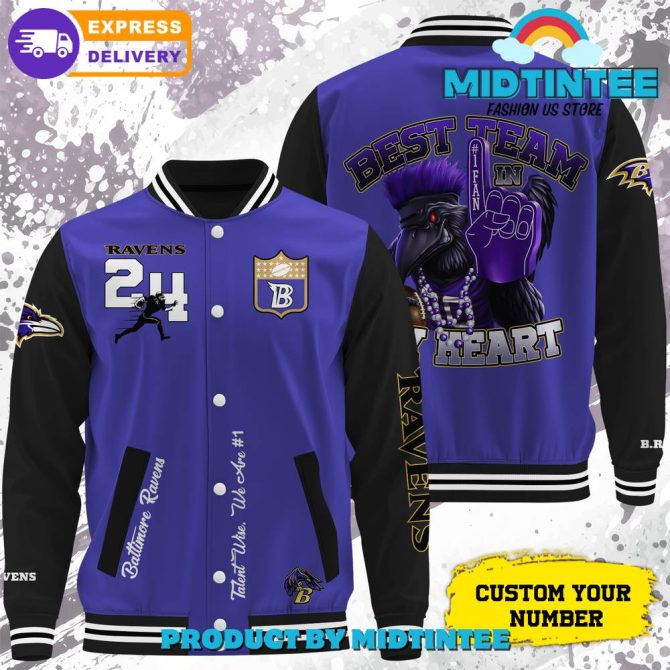 Customizable Ravens Varsity Jacket – Express Delivery – Show Your Team Pride!