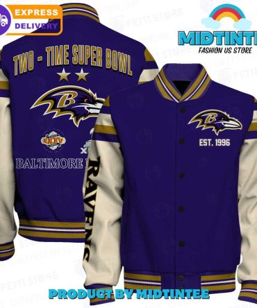 Official Baltimore Ravens Super Bowl Champs Varsity Jacket - Fast Delivery!