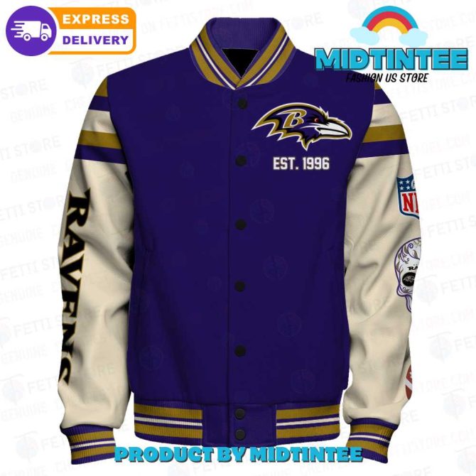 Official Baltimore Ravens Super Bowl Champs Varsity Jacket - Fast Delivery! - Image 2
