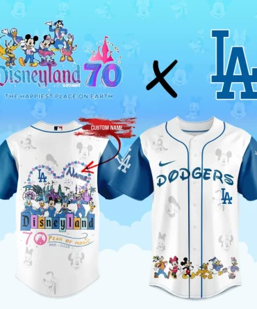Disneyland 70Th Anniversary X La Dodgers Custom Baseball Jersey - Limited Edition