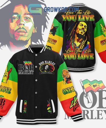 Bob Marley Tribute Jacket - Vibrant Reggae Style, Live The Life You Love - Unique Rasta Design