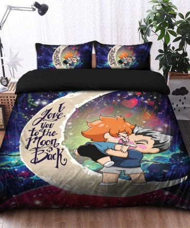 Bokuhina Love You To The Moon Galaxy Bedding Set Duvet Cover And 2 Pillowcases