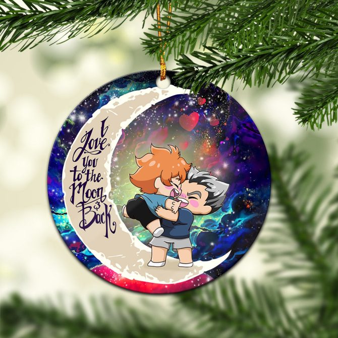 Bokuhina Love You To The Moon Galaxy Ceramic Circle Ornament Perfect Gift For Christmas Holiday
