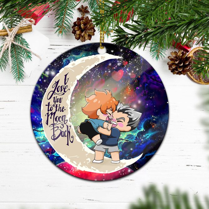 Bokuhina Love You To The Moon Galaxy Ceramic Circle Ornament Perfect Gift For Christmas Holiday - Image 2
